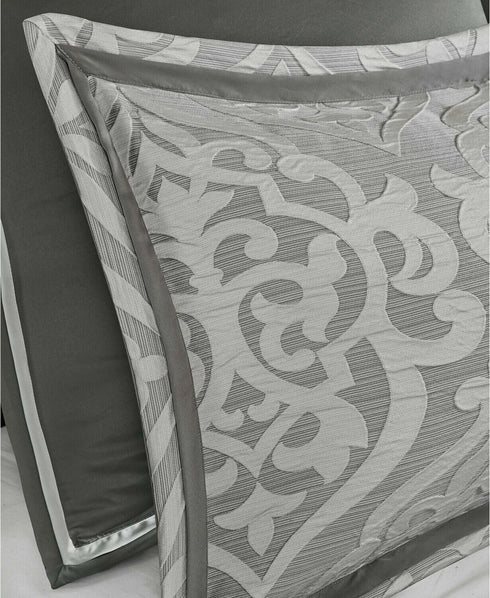 Madison Park Odette California King 8 Piece Jacquard Comforter Set Silver $490